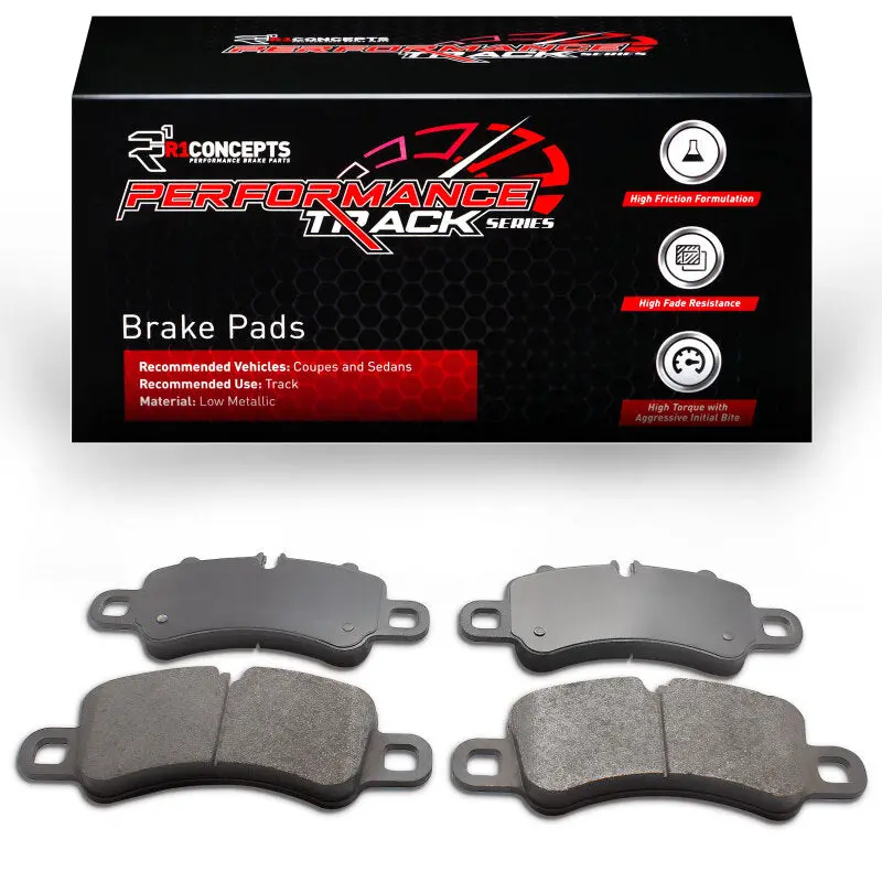 R1 17-25 Porsche 718 Cayman Front Track/Street Brake Pads 1