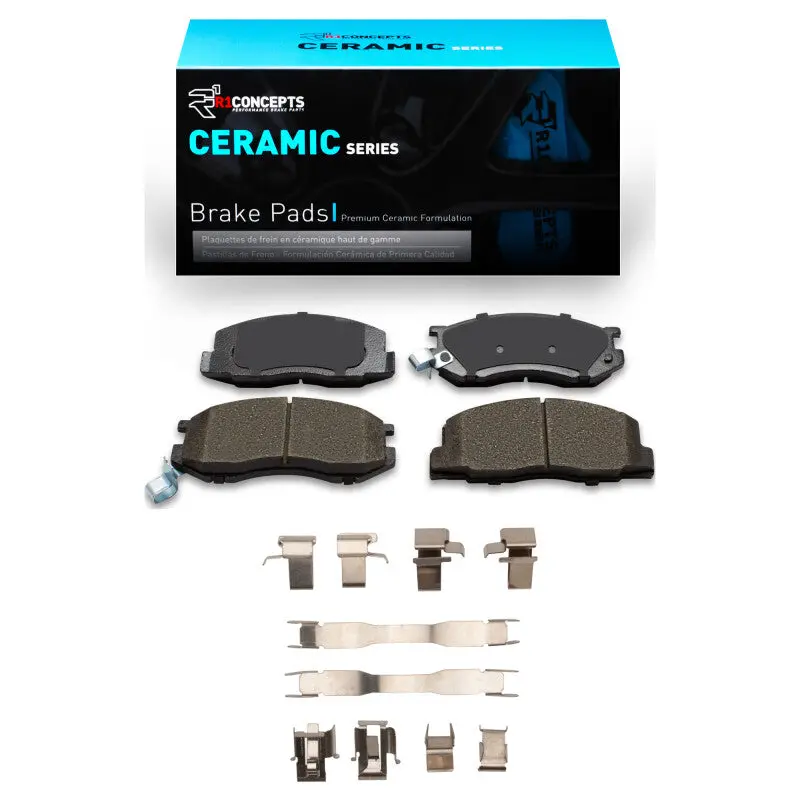 R1 1984-1989 Toyota Van Front R1 Ceramic Pads & Hardware Kit 1