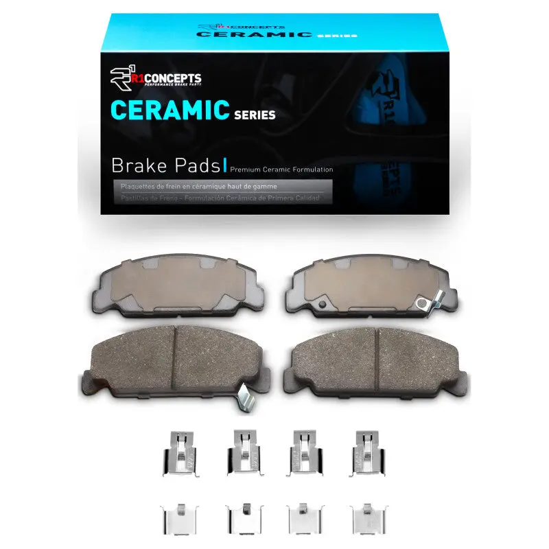 R1 1984-2000 Honda Accord Sedan Front R1 Ceramic Pads & Hardware Kit 1