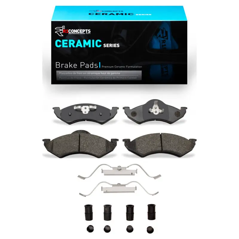 R1 2000-2002 Dodge Dakota Rwd Front R1 Ceramic Pads & Hardware Kit 1