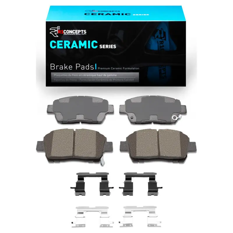 R1 2000-2015 Scion Iq Front R1 Ceramic Pads & Hardware Kit 1