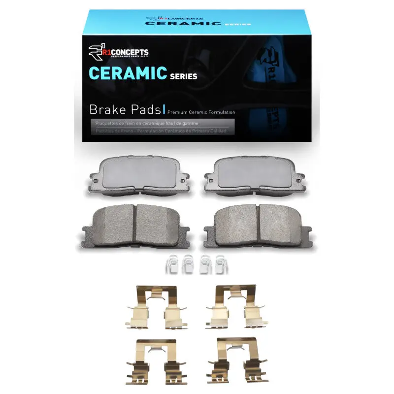 R1 2001-2003 Toyota Highlander Rear R1 Ceramic Pads & Hardware Kit 1