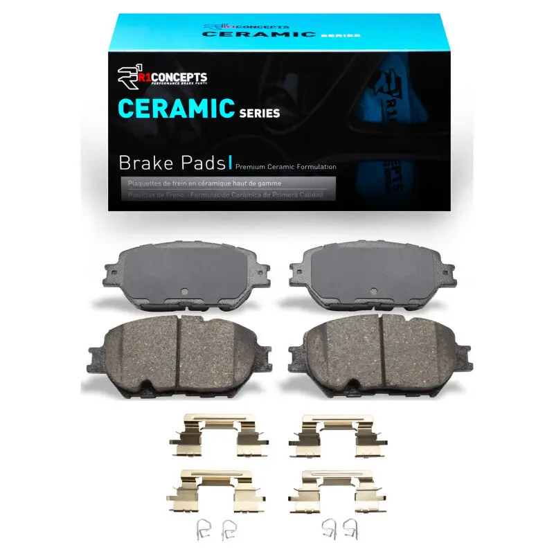 R1 2002-2006 Toyota Camry Front R1 Ceramic Pads & Hardware Kit 1