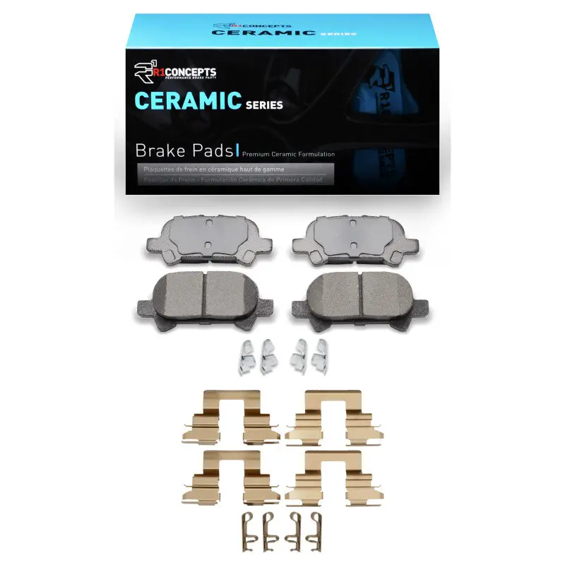 R1 2002-2008 Toyota Avalon Rear R1 Ceramic Pads & Hardware Kit 1