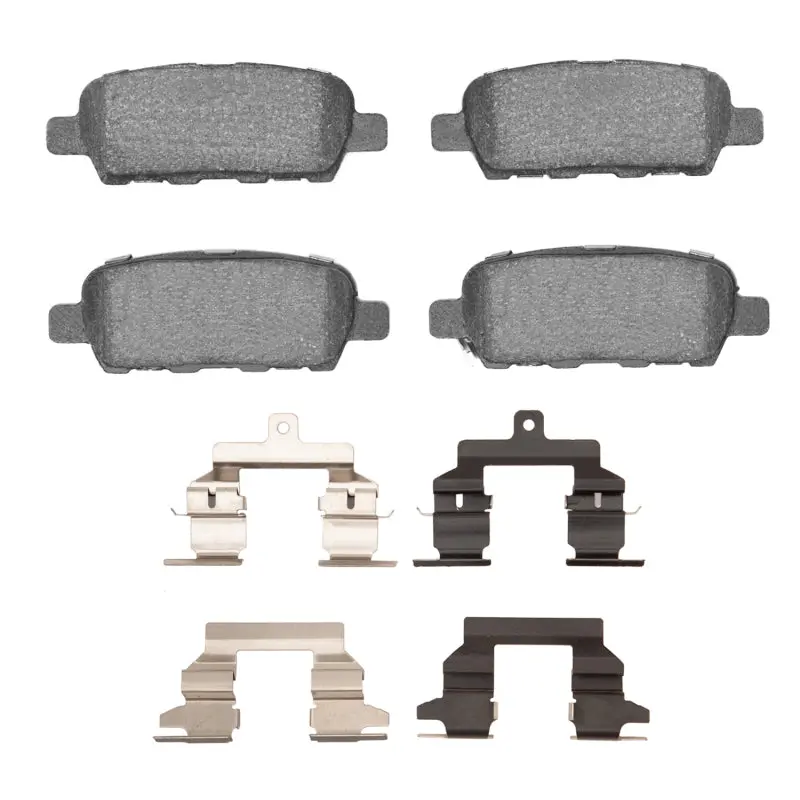 R1 2008-2013 Nissan Rogue Rear R1 Ceramic Pads & Hardware Kit 1