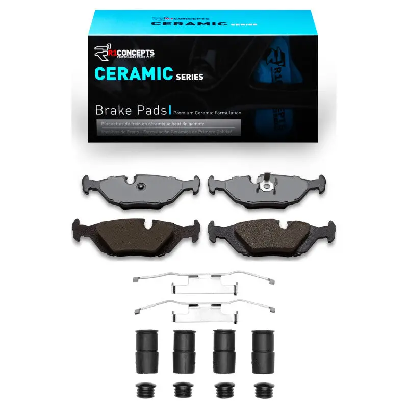R1 81-91 Bmw 325Ix Rear Ceramic Pads & Hardware Kit 1