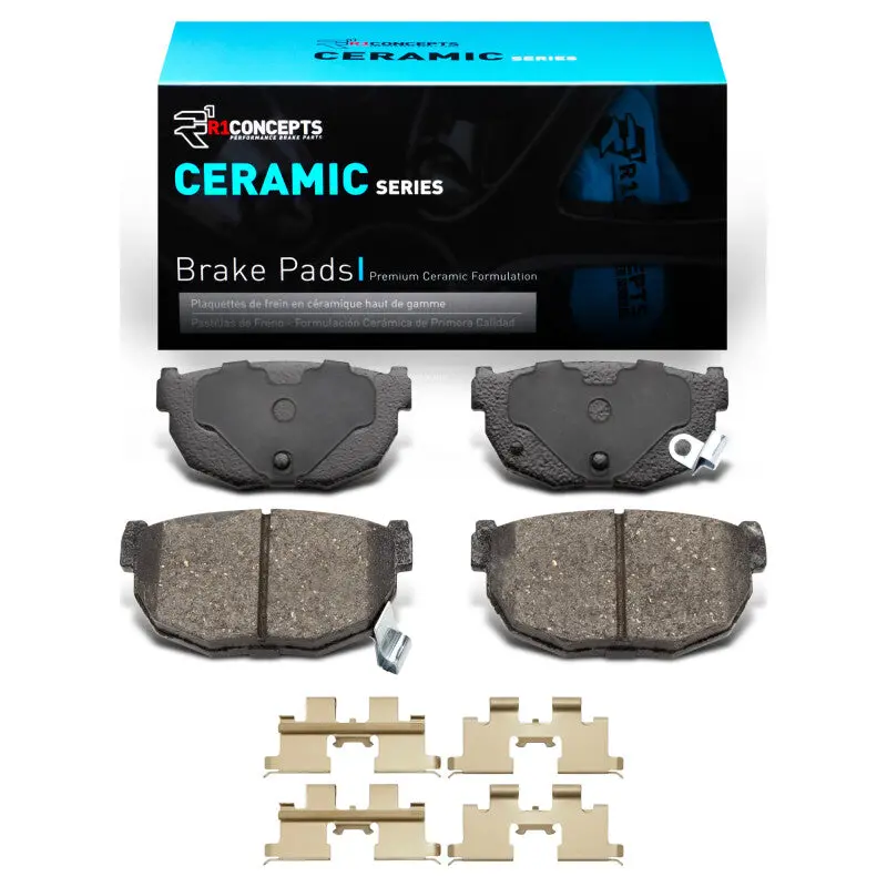 R1 81-98 Nissan 280Zx Rear Ceramic Brake Pads & Hardware Kit 1