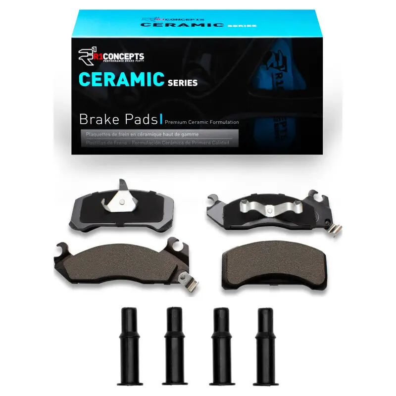 R1 82-93 Ford Fairmont Front Ceramic Pads & Hardware Kit 1