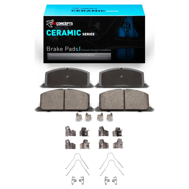 R1 83-99 Chevrolet Nova Front Ceramic Brake Pads & Hardware Kit 1
