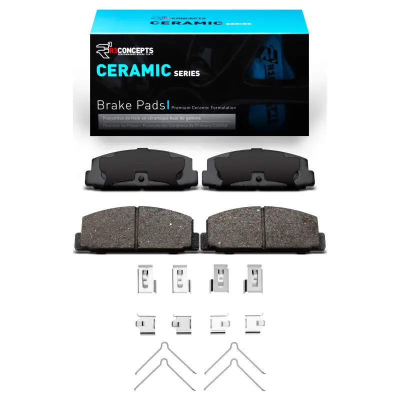 R1 84-05 Mazda 6 Rear Ceramic Pads & Hardware Kit 1
