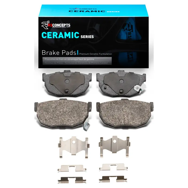 R1 84-84 Nissan Maxima Rear Ceramic Pads & Hardware Kit 1