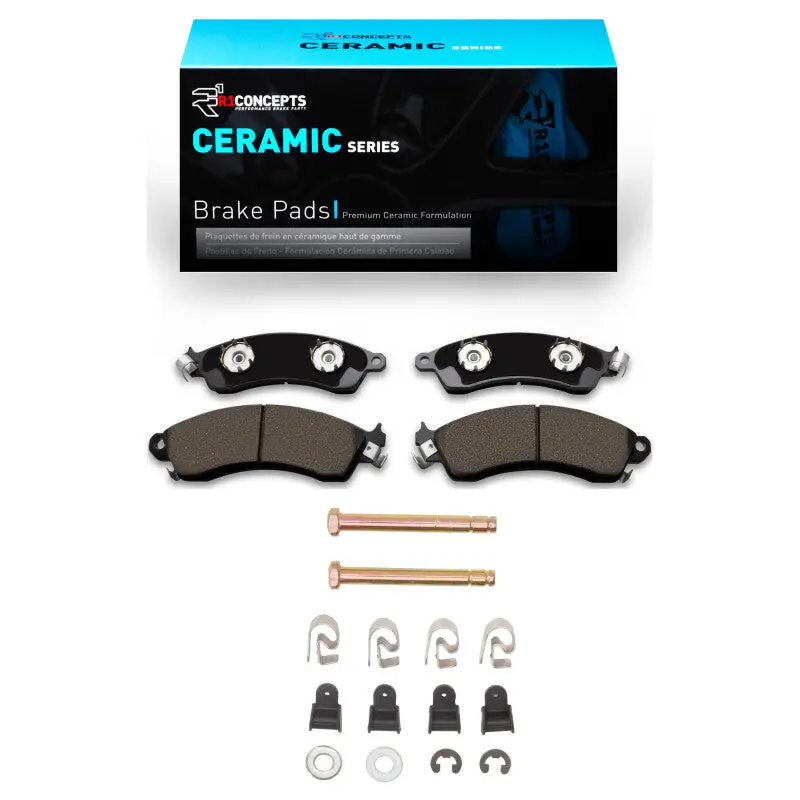 R1 85-04 Chevrolet Camaro Front Ceramic Brake Pads & Hardware Kit 1