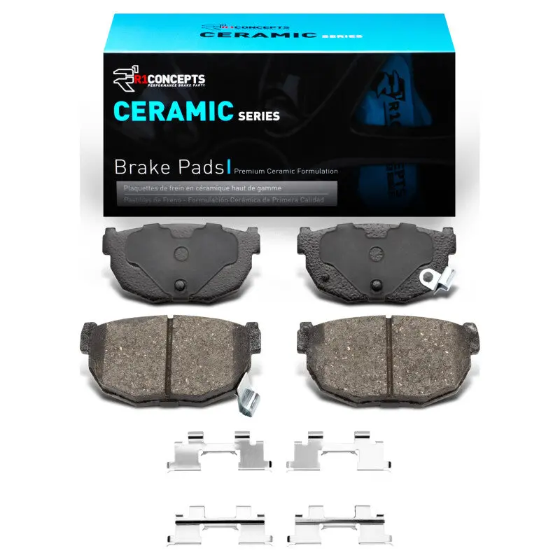 R1 87-89 Nissan 300Zx Rear Ceramic Pads & Hardware Kit 1