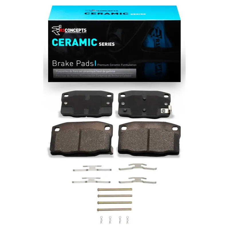 R1 88-89 Pontiac Lemans Front Ceramic Pads & Hardware Kit 1