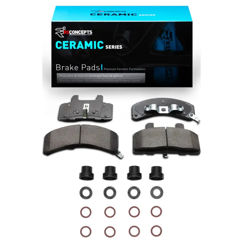 R1 88-91 Chevrolet K1500 Front Ceramic Brake Pads & Hardware Kit 1
