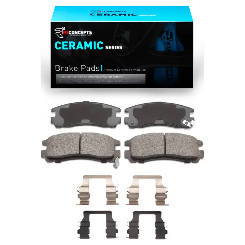 R1 88-99 Dodge Stealth Rear Ceramic Brake Pads & Hardware Kit 1