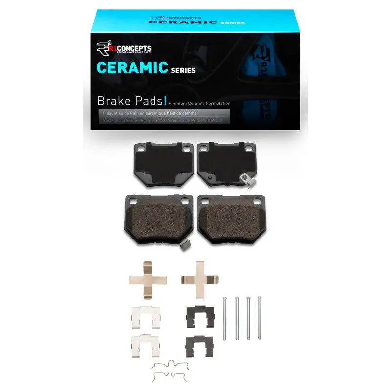 R1 89-96 Nissan 300Zx Turbo Rear Ceramic Brake Pads & Hardware Kit 1