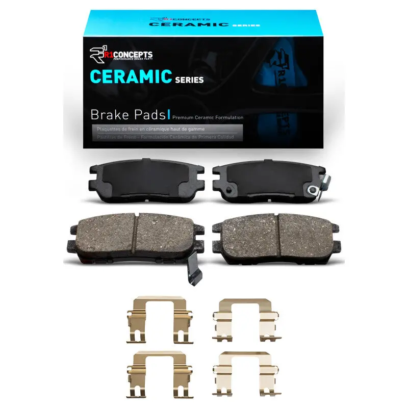 R1 90-00 Mitsubishi Montero Rear Ceramic Pads & Hardware Kit 1