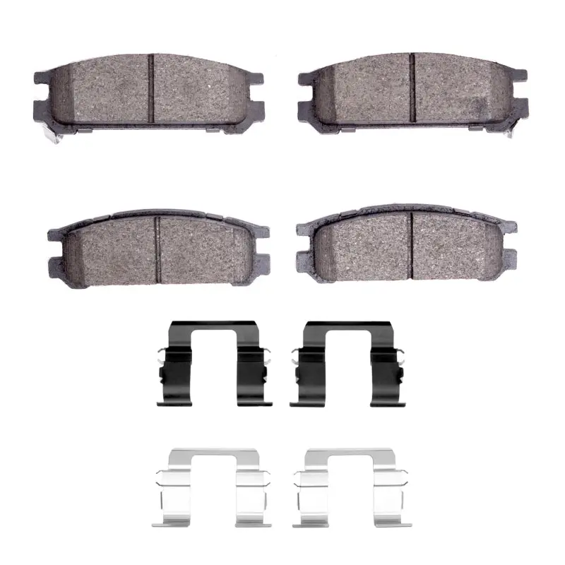 R1 90-94 Subaru Legacy Rear Ceramic Pads & Hardware Kit 1