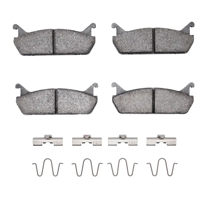 R1 90-96 Ford Escort Rear Ceramic Brake Pads & Hardware Kit 1