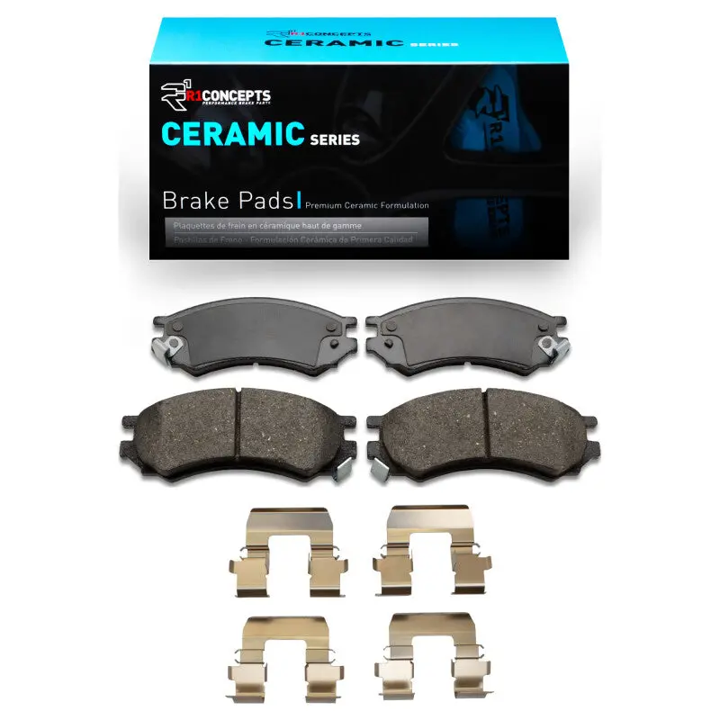 R1 91-02 Saturn Sc1 Front Ceramic Brake Pads & Hardware Kit 1