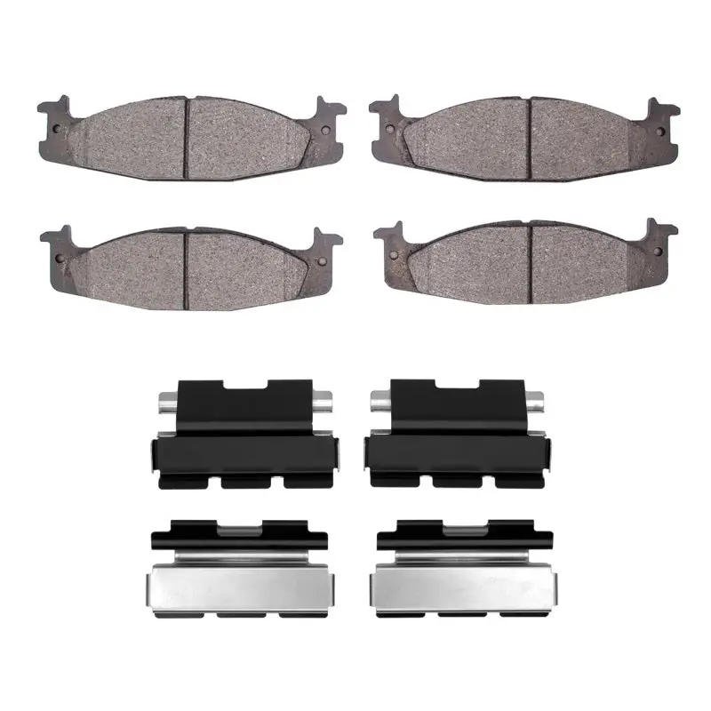 R1 94-03 Ford E-150 Club Wagon Front Ceramic Brake Pads & Hardware Kit 1