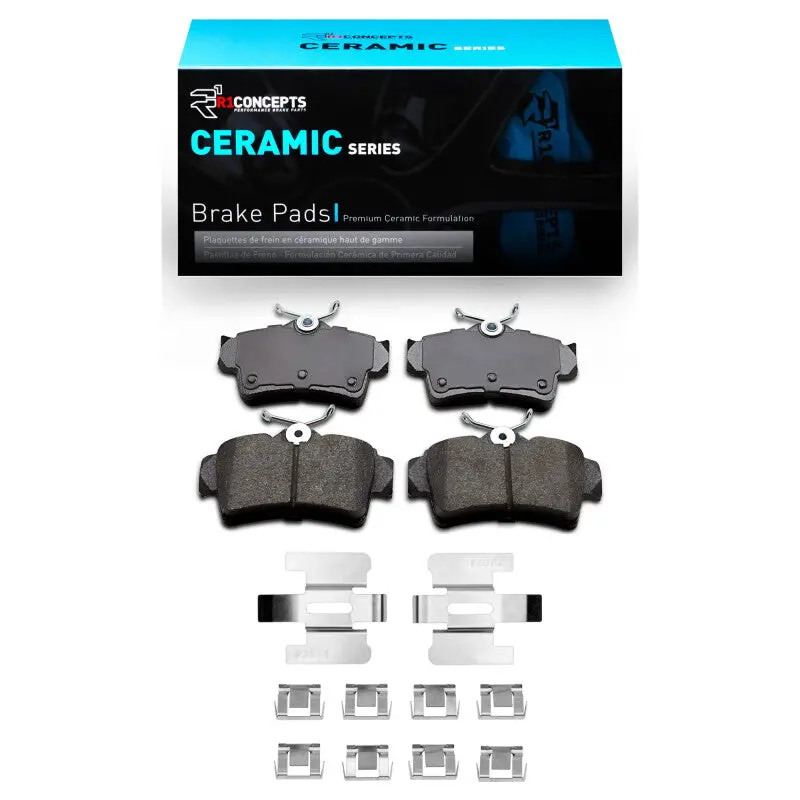 R1 94-04 Ford Mustang Rear Ceramic Brake Pads & Hardware Kit 1