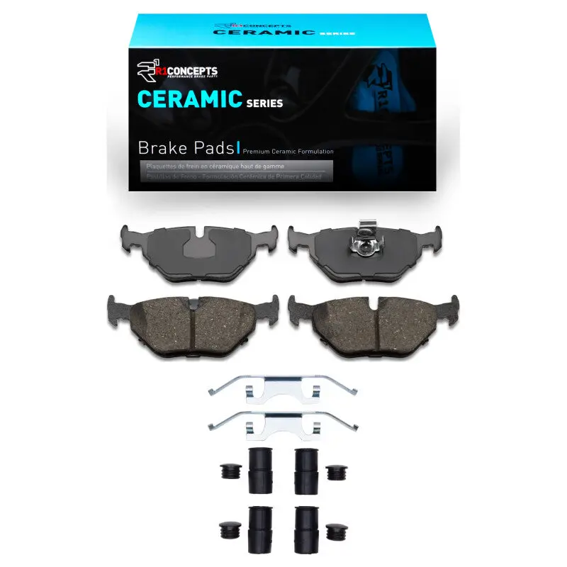 R1 96-03 Bmw 528I Rear Ceramic Pads & Hardware Kit 1