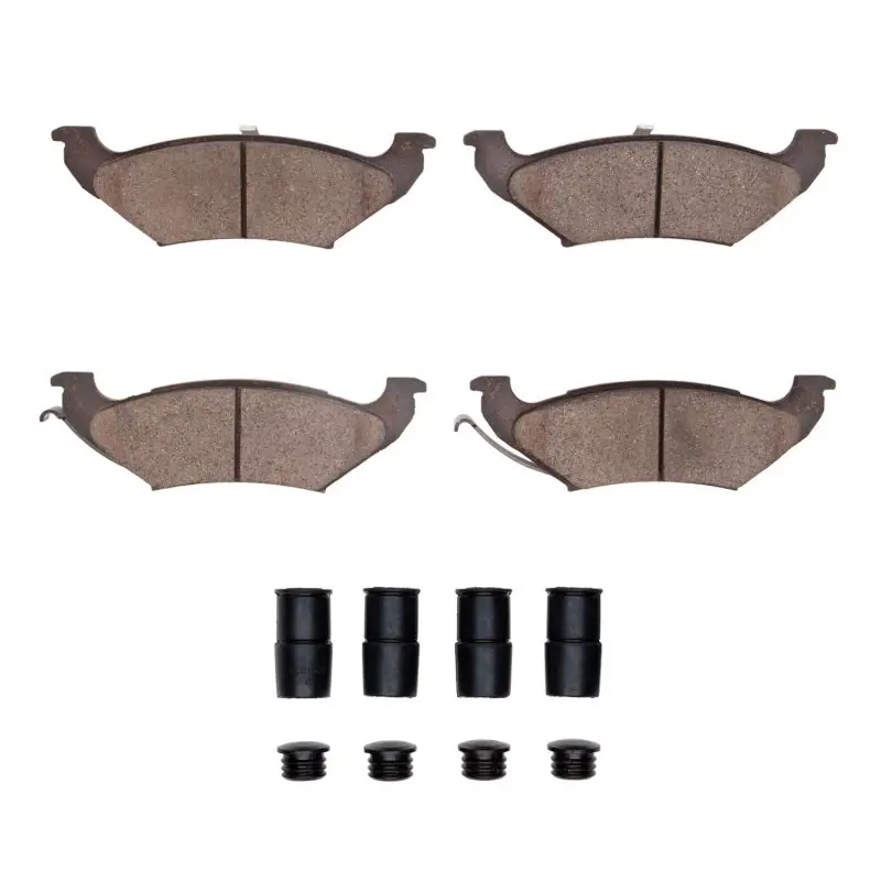R1 97-00 Chrysler Town & Country Rear Ceramic Pads & Hardware Kit 1
