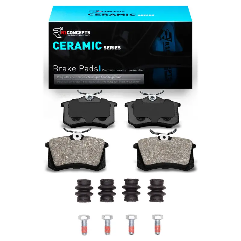 R1 97-08 Audi A4 (Mexico) Rear Ceramic Pads & Hardware Kit 1