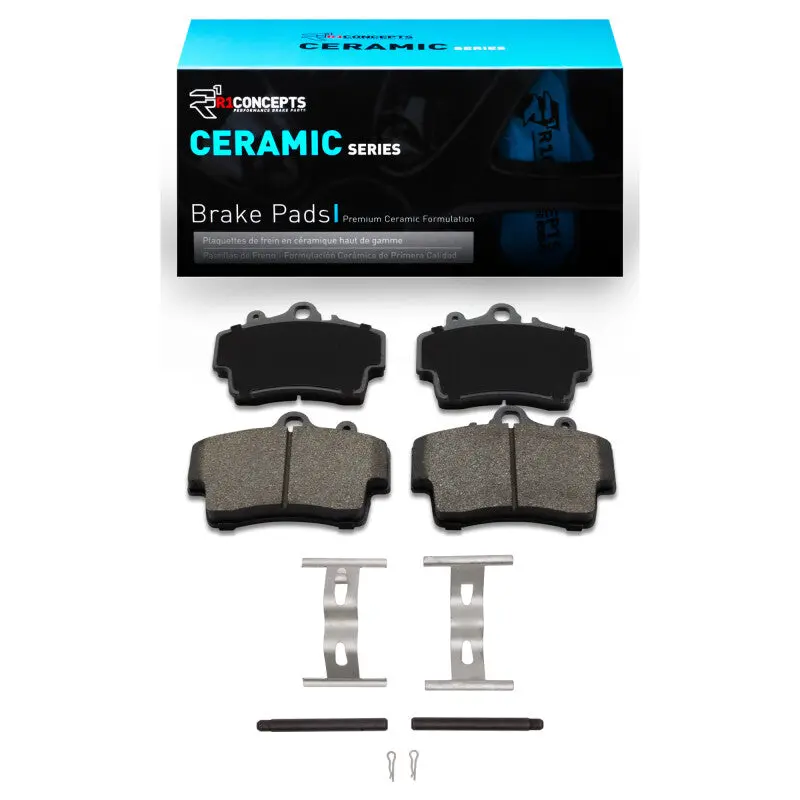 R1 97-08 Porsche Boxster Front Ceramic Brake Pads & Hardware Kit 1