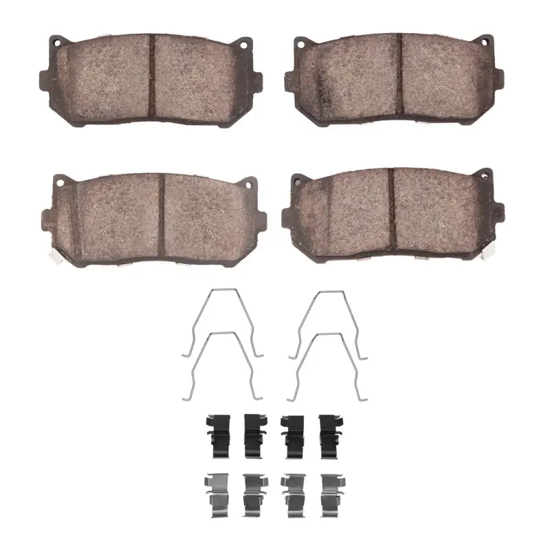 R1 98-03 Kia Sephia Rear Ceramic Pads & Hardware Kit 1