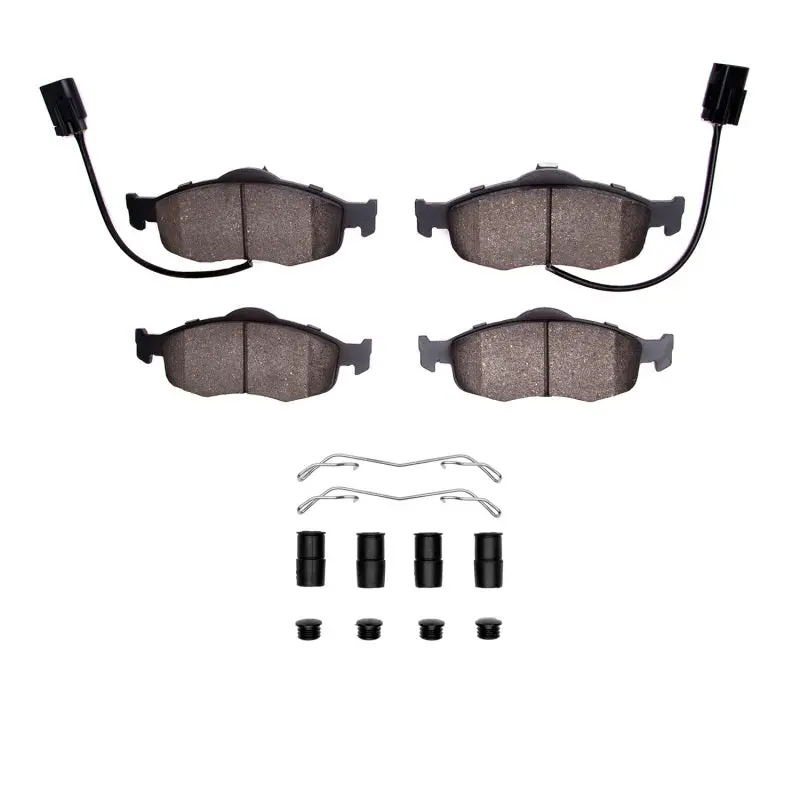 R1 98-04 Ford Contour Front Ceramic Pads & Hardware Kit 1