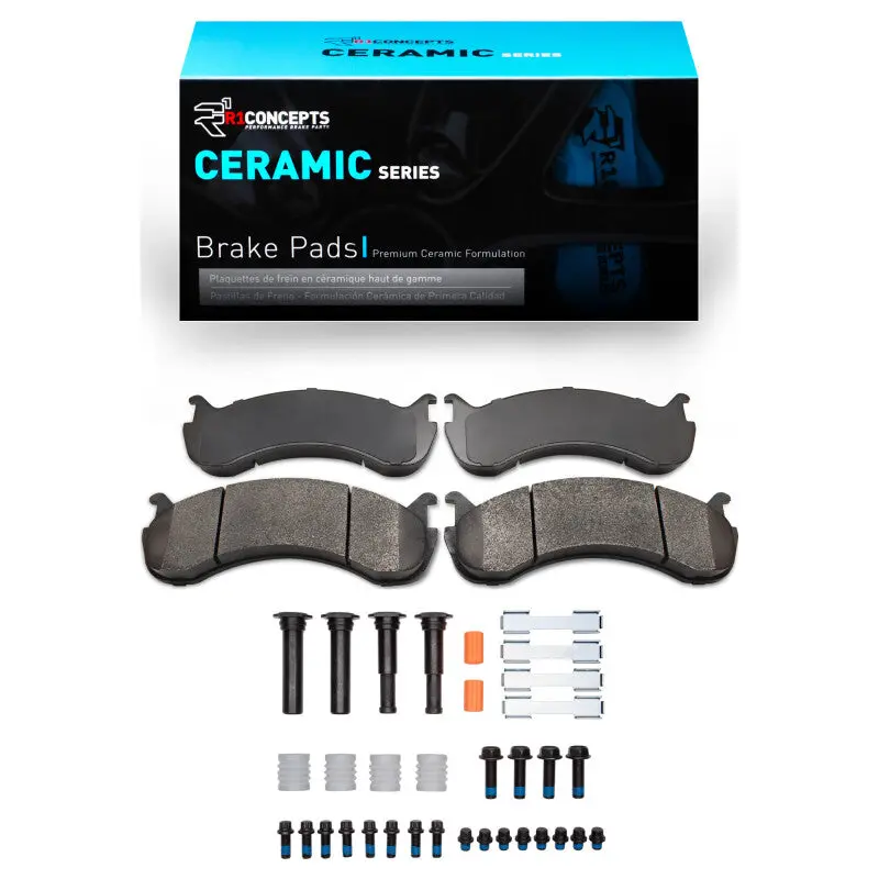 R1 98-24 Beaver Motorcoach Monterey Front/Rear Ceramic Pads & Hardware Kit 1