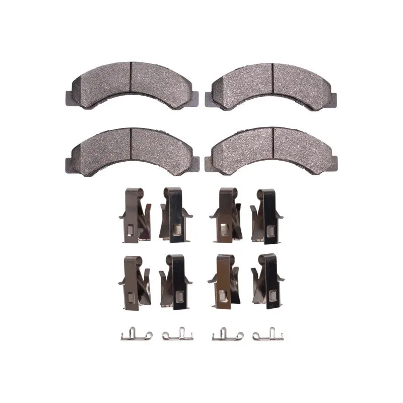 R1 98-24 Chevrolet W3500 Diesel Engine Front/Rear Ceramic Pads & Hardware Kit 1