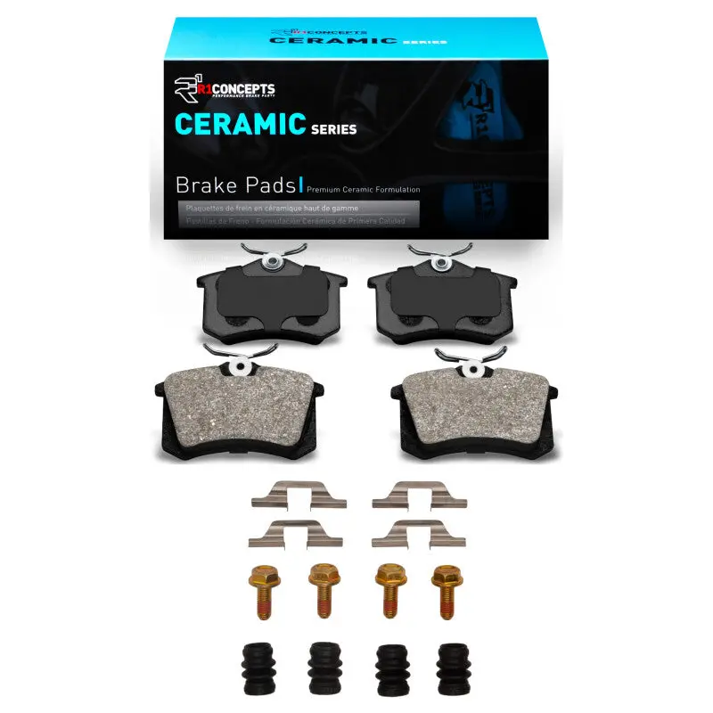 R1 99-08 Audi A4 Quattro Rear Ceramic Pads & Hardware Kit 1