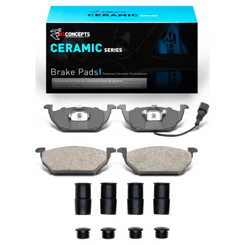 R1 99-10 Volkswagen Jetta Wagon Front Ceramic Pads & Hardware Kit 1