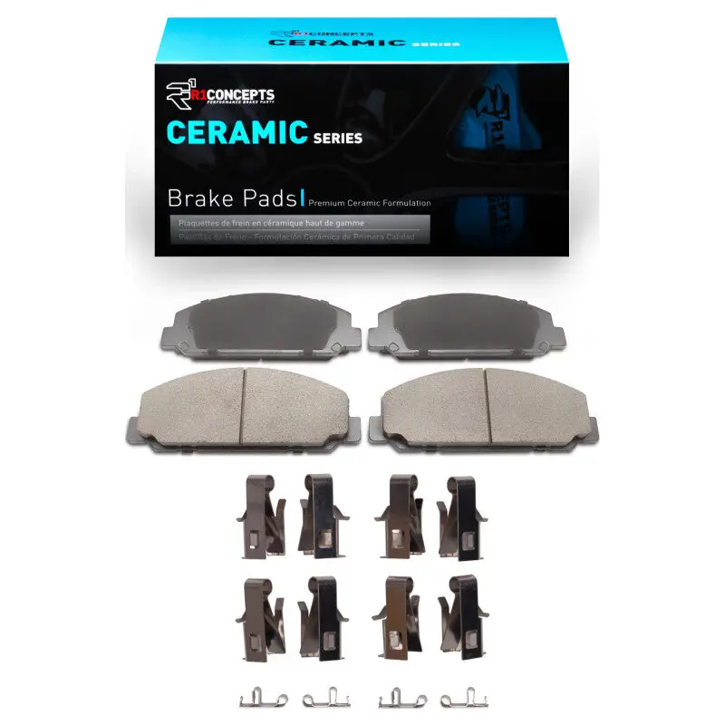 R1 99-24 Chevrolet W5500 Tiltmaster Front/Rear Ceramic Pads & Hardware Kit 1