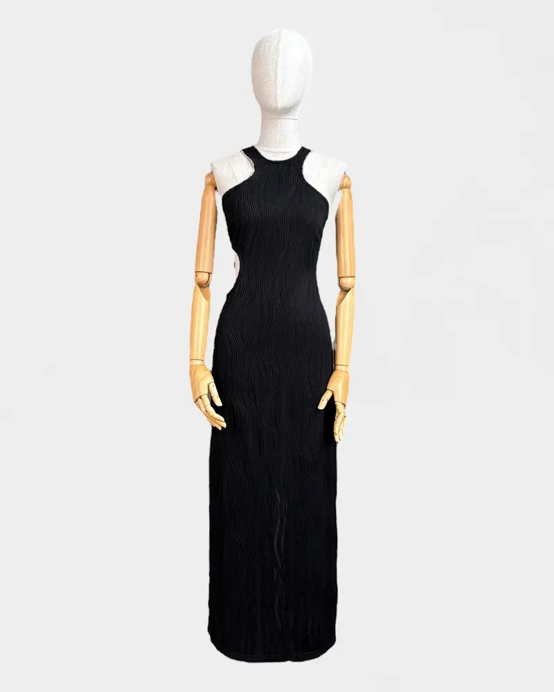 Robe Ajourée Noire Mallory , M 1