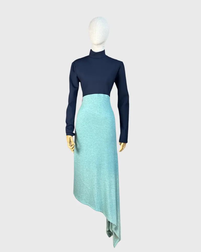 Robe Bicolore Asymétrique Marie Saint Pierre, Taille M 1