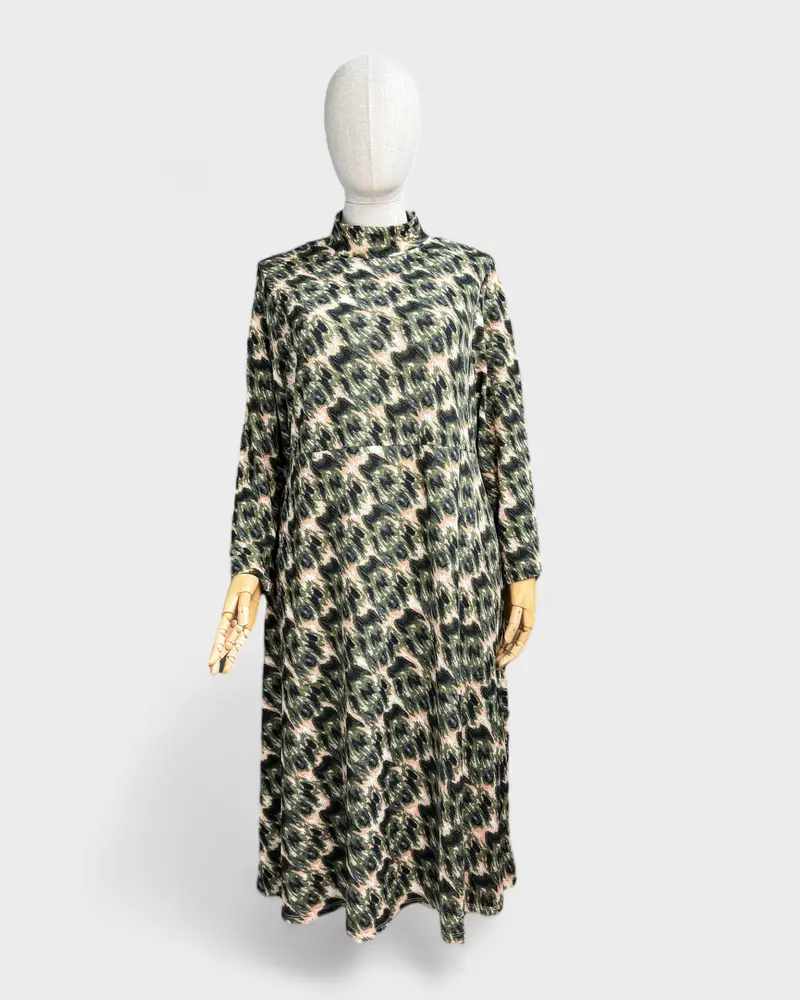 Robe Imprimée Longue Vert Rose Beige, Rachel Comey, Xl 1