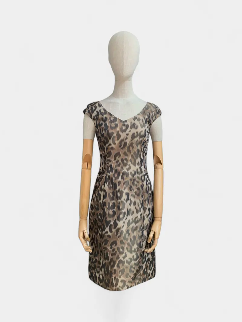 Robe Léopard Monique Lhuillier 1