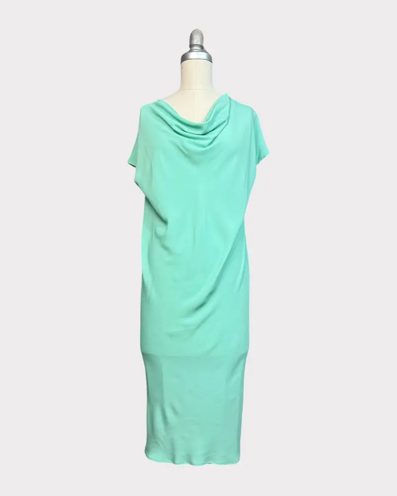 Robe Mélange Soie Turquoise Liviana Conti 1