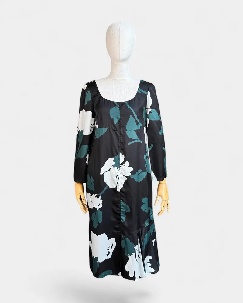 Robe Midi En Satin Imprimé Floral  Marni, 38 1