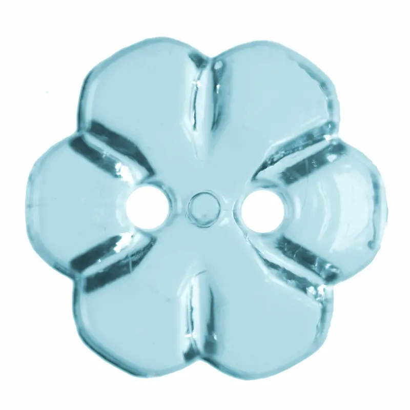 Royal Blue Clear Flower Shape Buttons 1