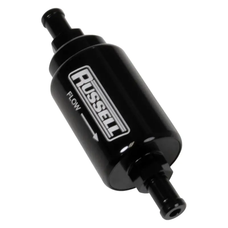 Russell 5/16 Male To 5/16 Male Barbed Fuel Check Valve - Black Anodized 1