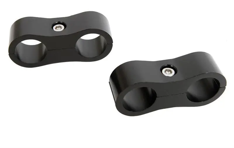 Russell Hose Separator For -8 Braided Hose - Black Anodized (2 Pack) 2