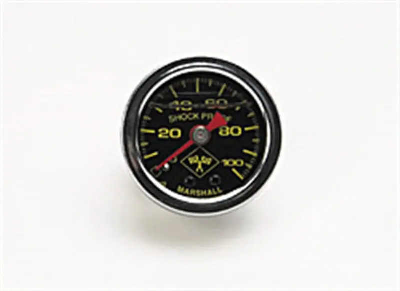 Russell Performance 100 Psi Fuel Pressure Gauge Black Face Chrome Case (Liquid-Filled) 2