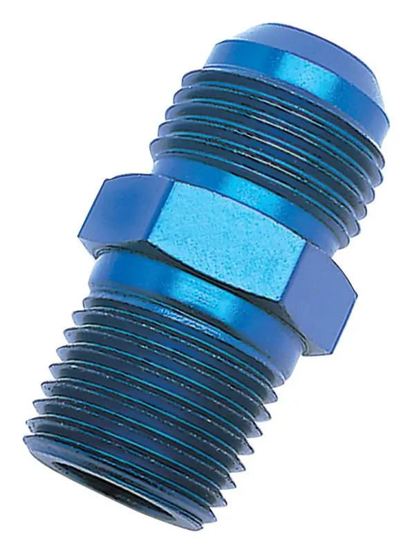 Russell Performance -4 An To 3/8In Npt Straight Flare To Pipe (Blue) 1
