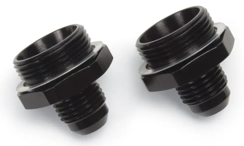 Russell Performance -6 An Carb Adapter Fittings (2 Pcs.) (Black) 1